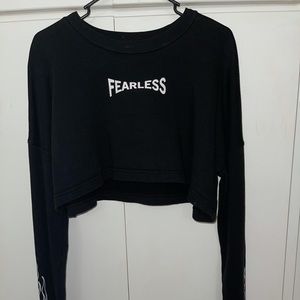 DOLLS KILL**Fearless Cropped Crewneck Sweatshirt